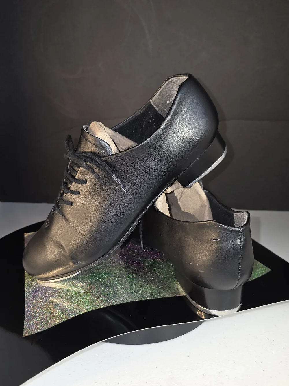 Capezio Black Downtown Tap Shoe 9.5?** Womens/ Mens 8.5 ?**Jazz Dance Teletap